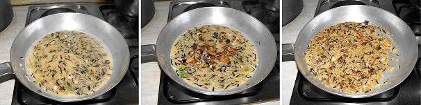 risotto ligero de champiñones secos sin mantequilla