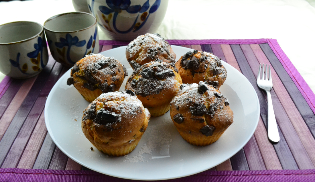 Muffins de ricotta y chocolate
