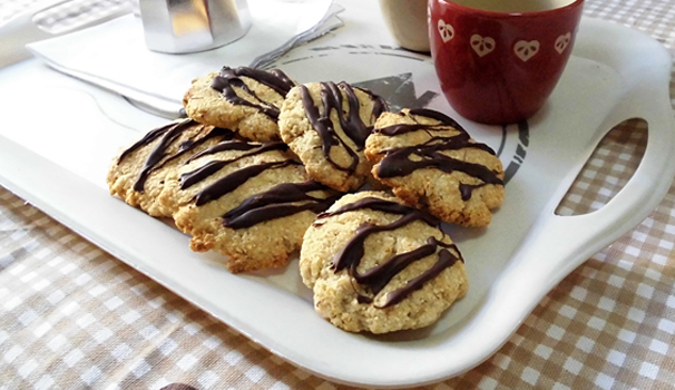 galletas de coco y chocolate