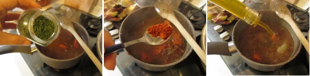 Sopa espesa de arroz rojo