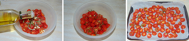 Realización de tomates cherry marinados