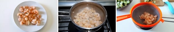receta de pasta de calabacín y camarones