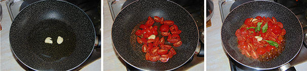 Bola de masa de patata con salsa de tomate